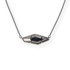 Beth Pendant Necklace In Hematite
